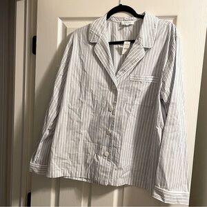 Organic True Cotton Tonal Striped Pajama Shirt